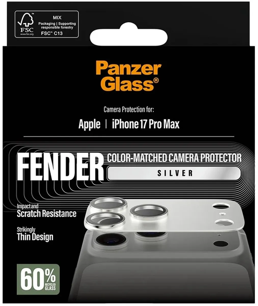 PanzerGlass FENDER PG12980 iPhone 17 Pro Max Camera Protector - Zilver