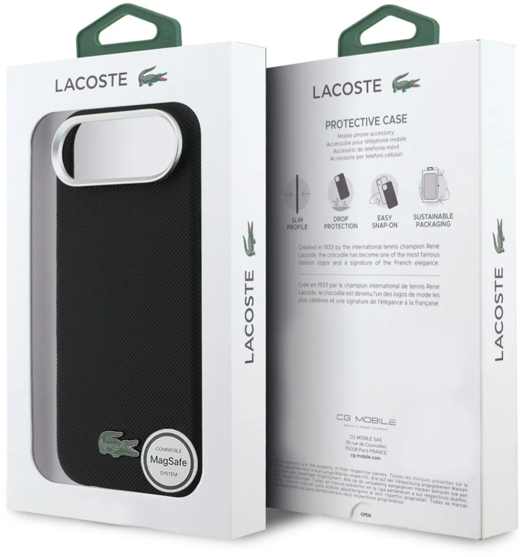 Lacoste Back Cover Case LCO-I17A-BC - iPhone 17 Air - MagSafe - Zwart - afbeelding 6 van 6