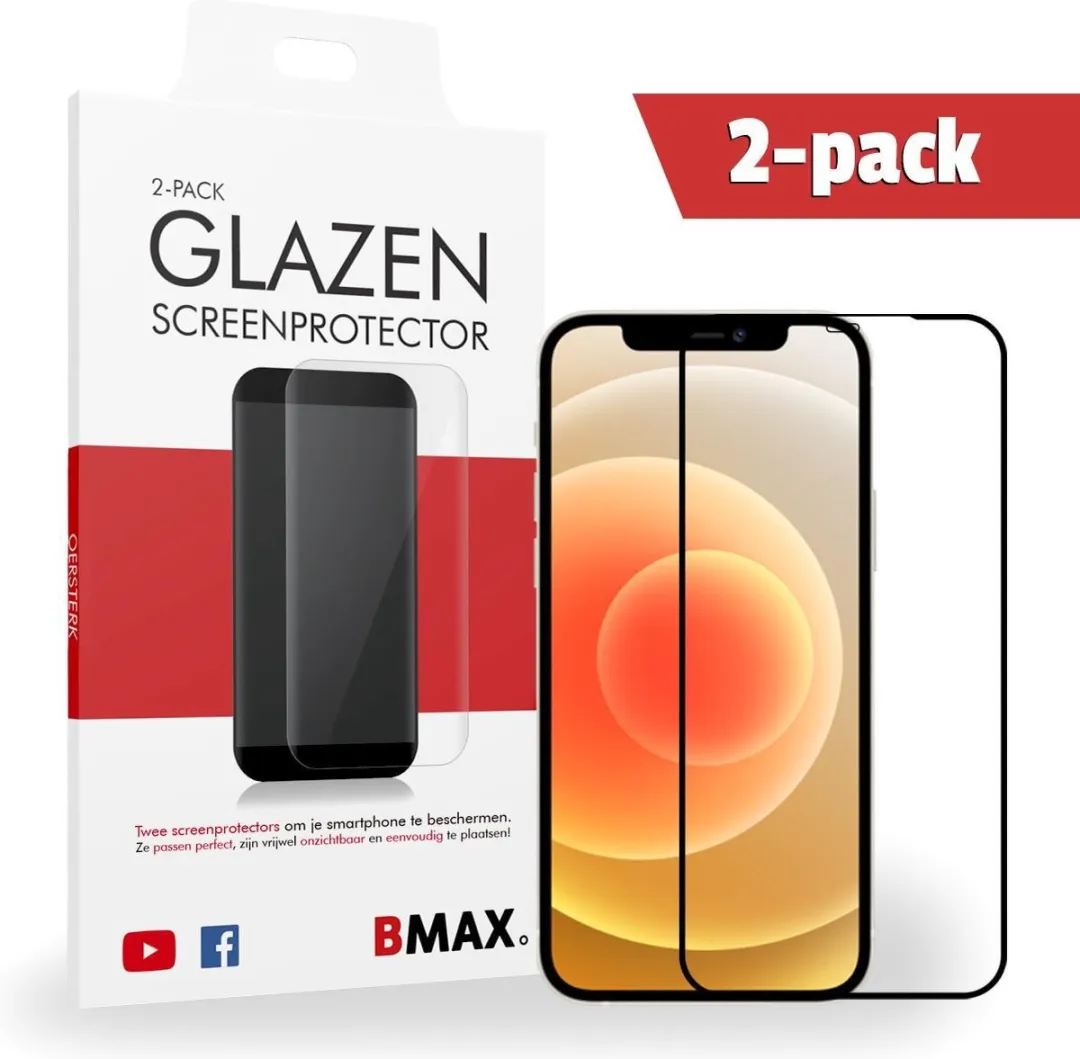 BMAX iPhone 12 Mini Screenprotector 2 Stuks