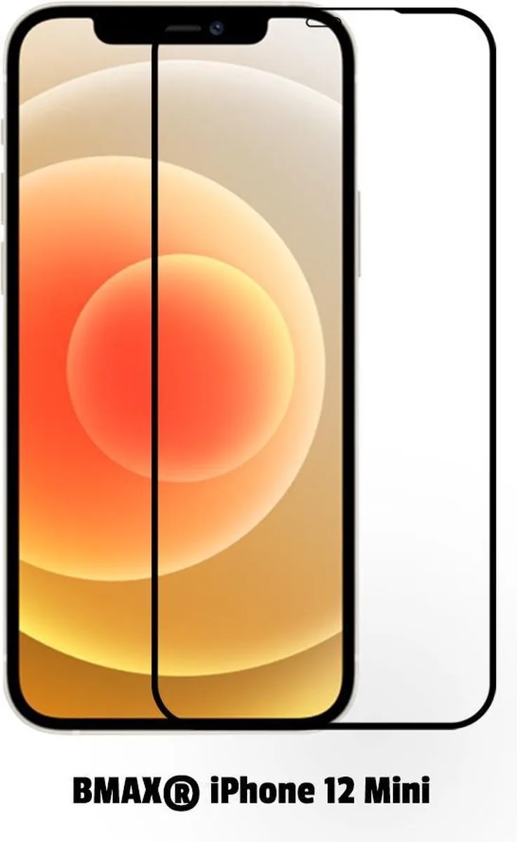BMAX iPhone 12 Mini Screenprotector 2 Stuks - Full Cover - Zwart