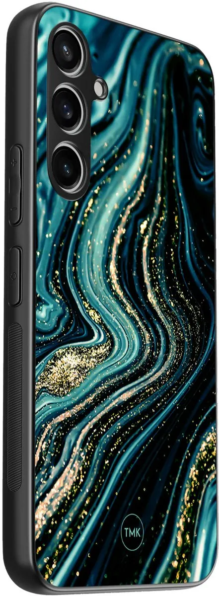 Casevibes S/S23FE/B/027 Hoesje Samsung Galaxy S23 FE - Blauw Marmer