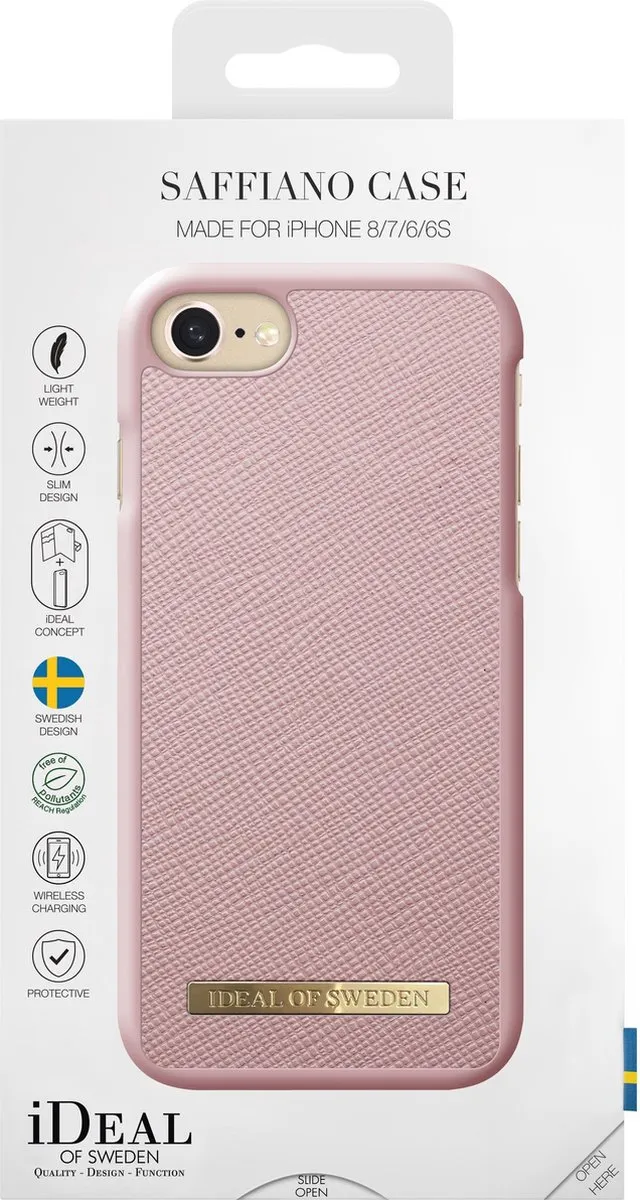 iDeal of Sweden Fashion Case Saffiano iPhone 8/7/6/6s/SE - Roze - afbeelding 3 van 5
