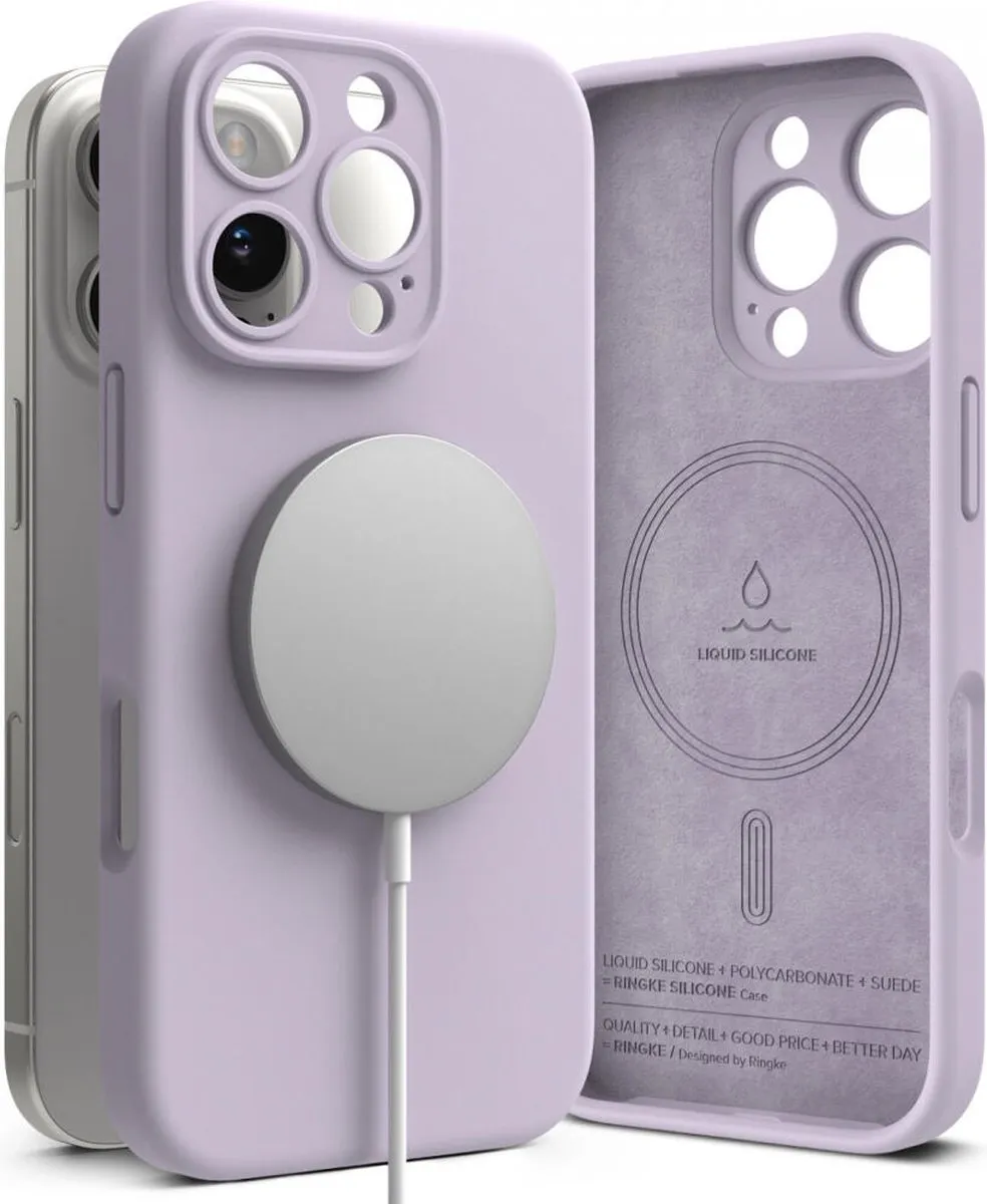 Ringke Silicone MagSafe Hoesje iPhone 16 Pro Max - Paars