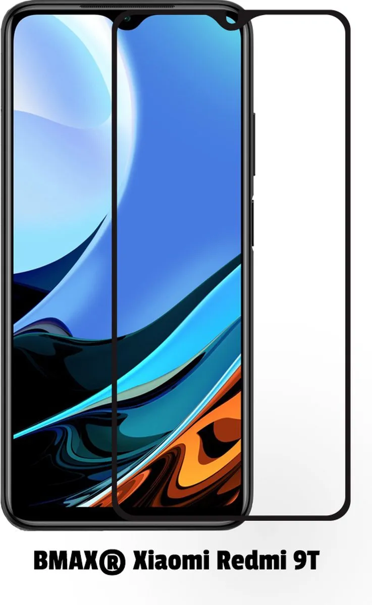 BMAX Screenprotector Xiaomi Redmi 9T - 2 Stuks - Zwart