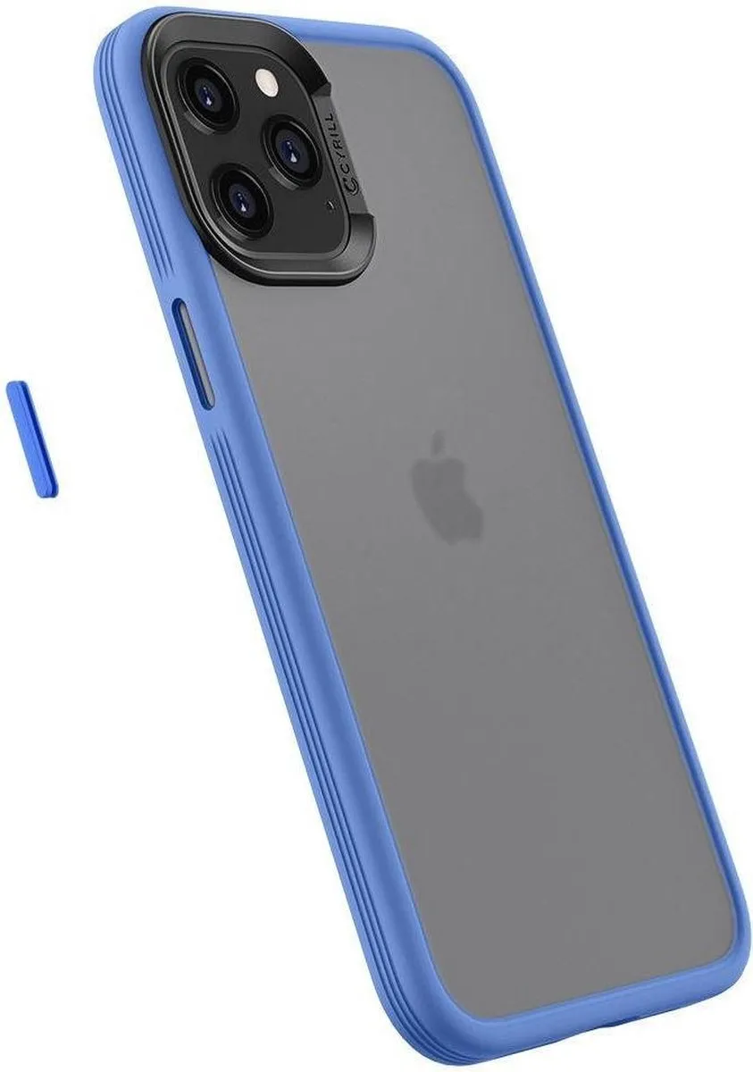 Spigen Cyrill Color Brick iPhone 12 Pro Max Hoesje - Blauw - afbeelding 6 van 6