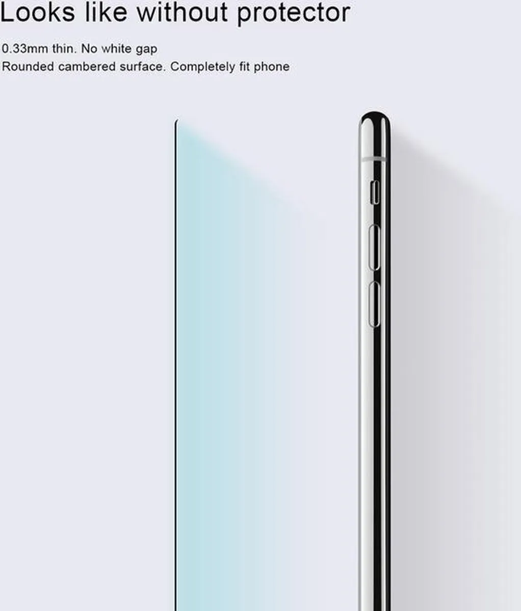 Nillkin TemperedGlass 3D AP+ MAX iPhone XS Max - Zwart - afbeelding 3 van 5