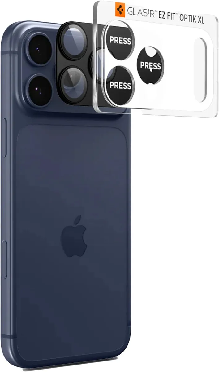 Spigen GLAStR EZ Fit Optik Camera Protector AGL10644 - iPhone 17 Pro - Zwart