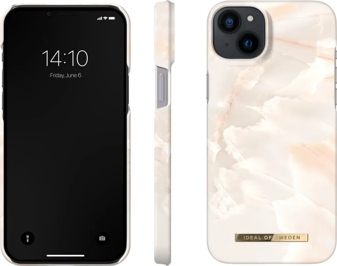 iDeal of Sweden iPhone 14 Plus Hoesje - Rose Pearl Marble