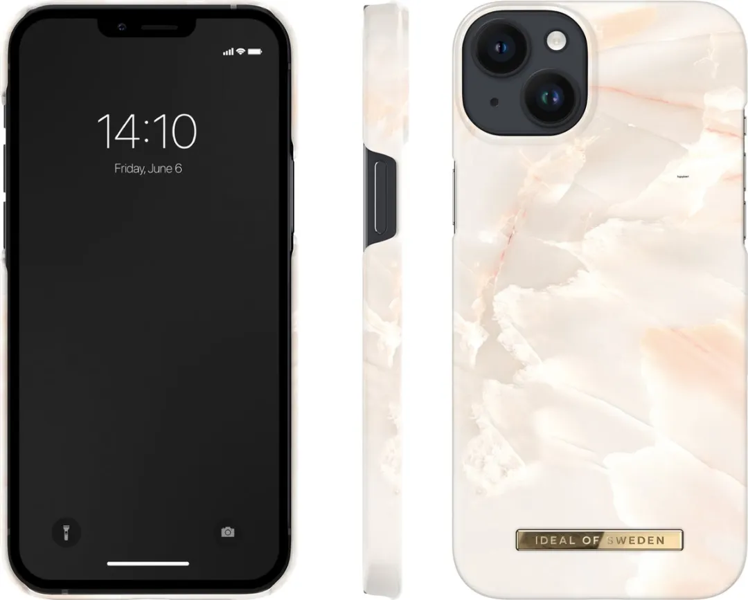 iDeal of Sweden iPhone 14 Plus Hoesje - Rose Pearl Marble