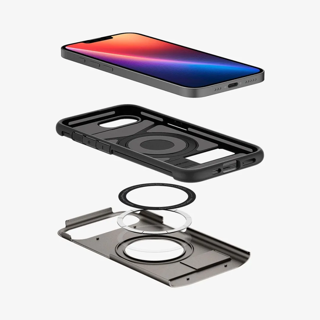Spigen Slim Armor MagFit ACS09130 Hoesje - iPhone 16e - Grijs - afbeelding 6 van 6