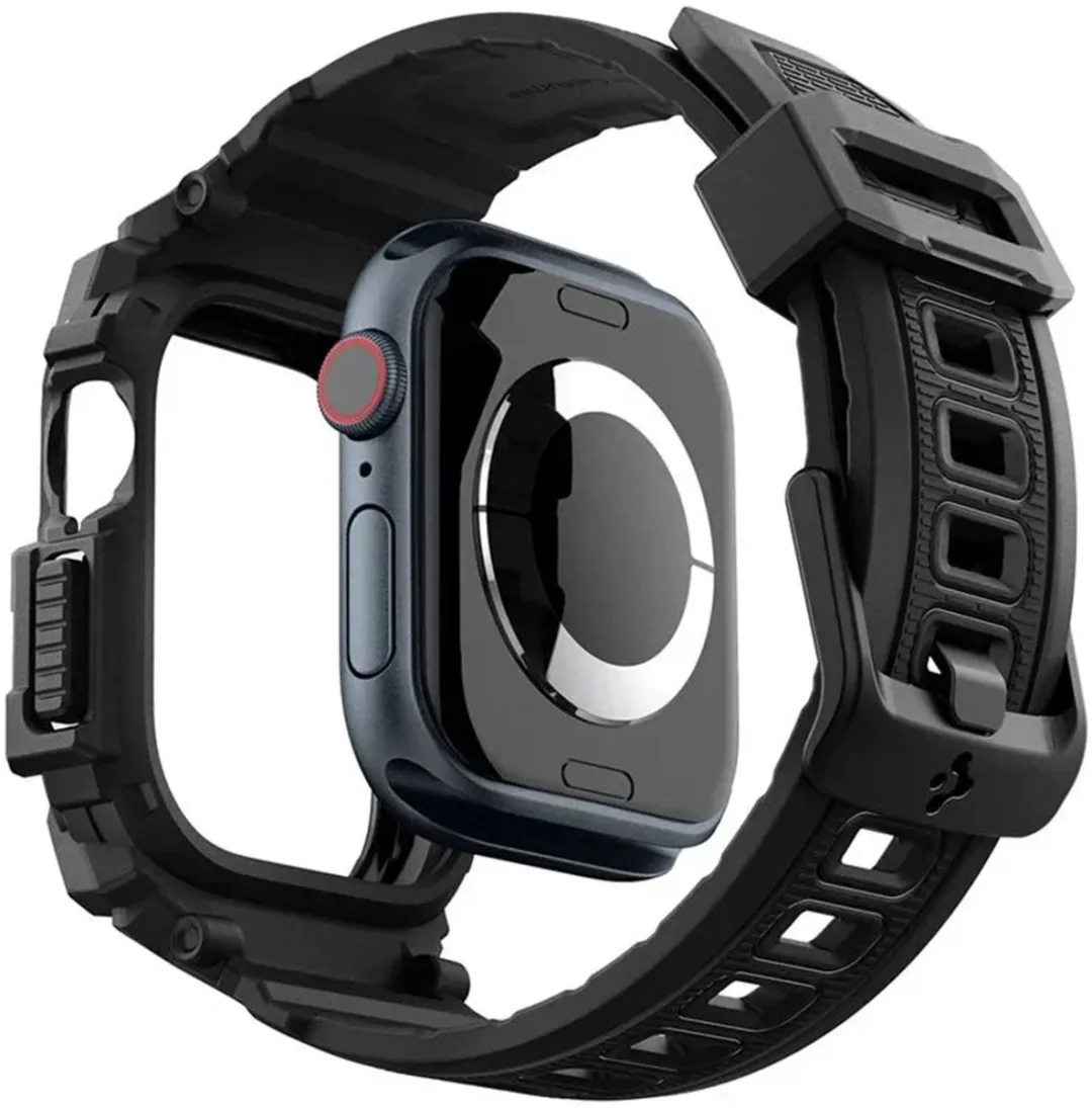 Spigen Rugged Armor Pro Case Apple Watch 10 42mm - Matte Black - afbeelding 6 van 6