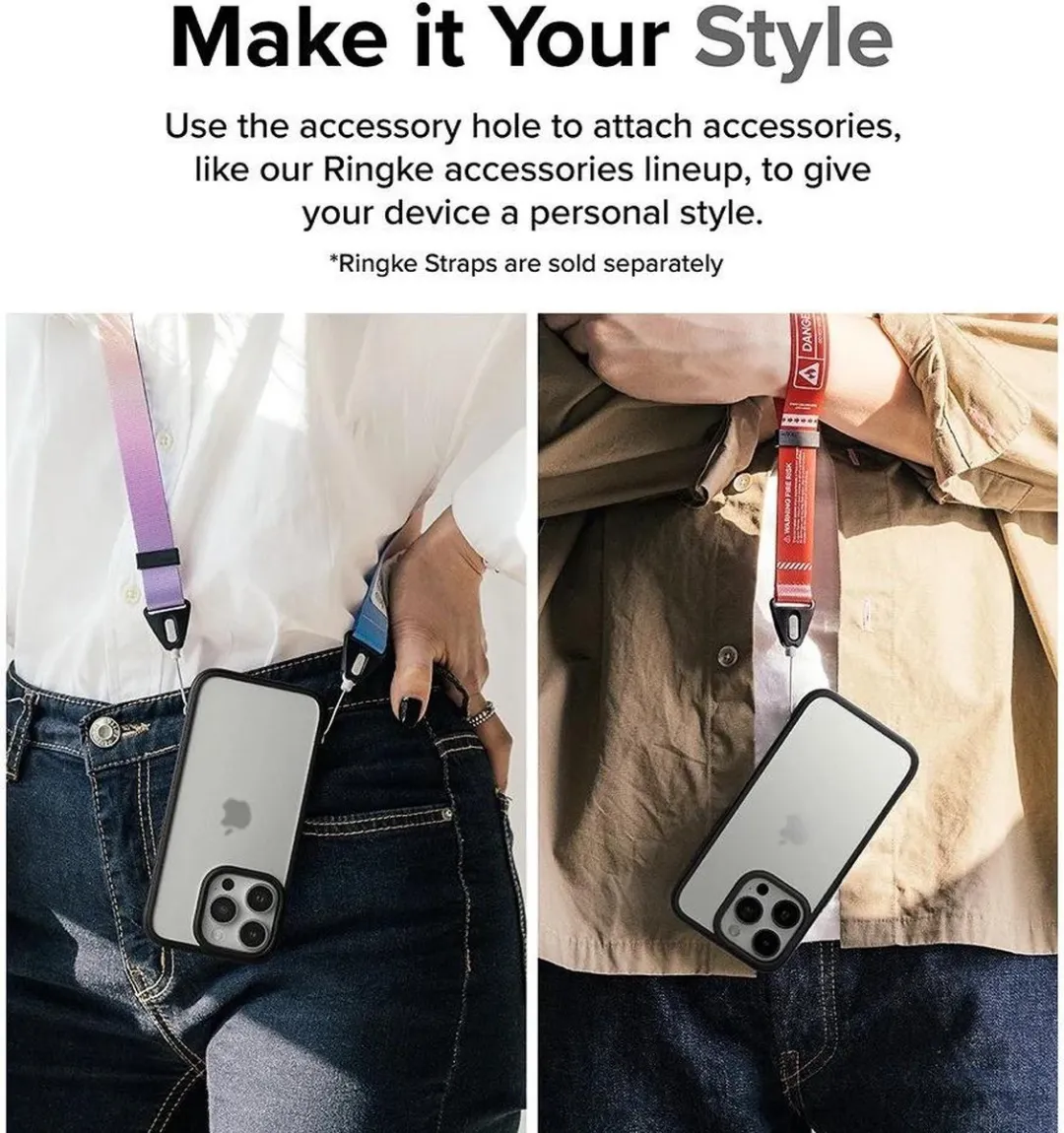 Ringke Fusion Bold iPhone 15 Pro Max Hoesje - Matte Zwart