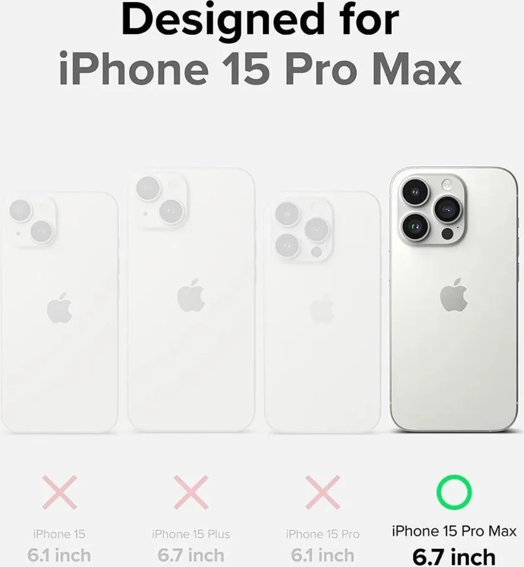 Ringke Fusion Bold iPhone 15 Pro Max Hoesje - Matte Zwart