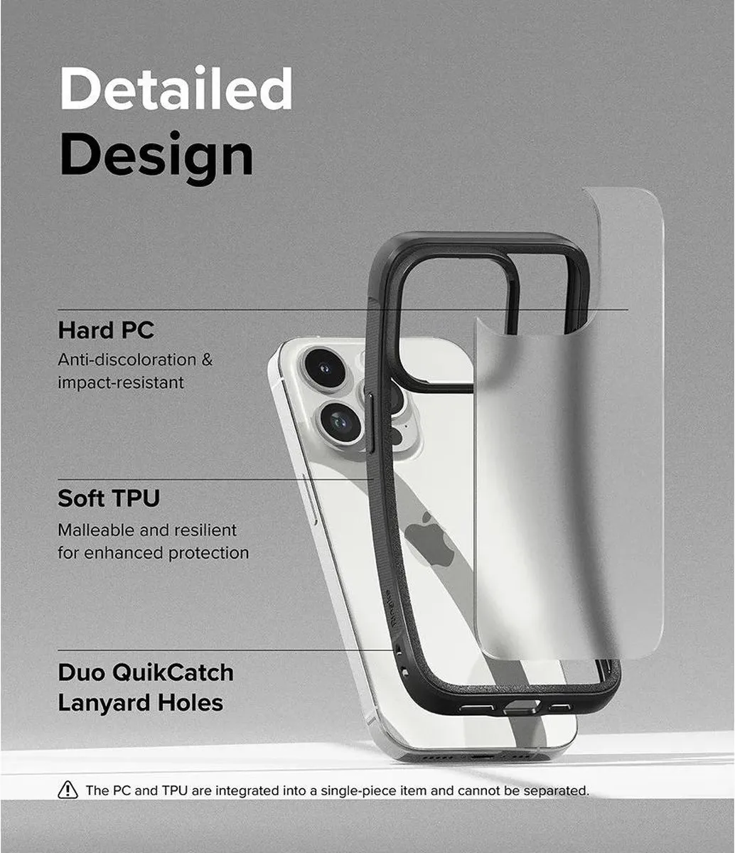 Ringke Fusion Bold iPhone 15 Pro Max Hoesje - Matte Zwart - afbeelding 6 van 6