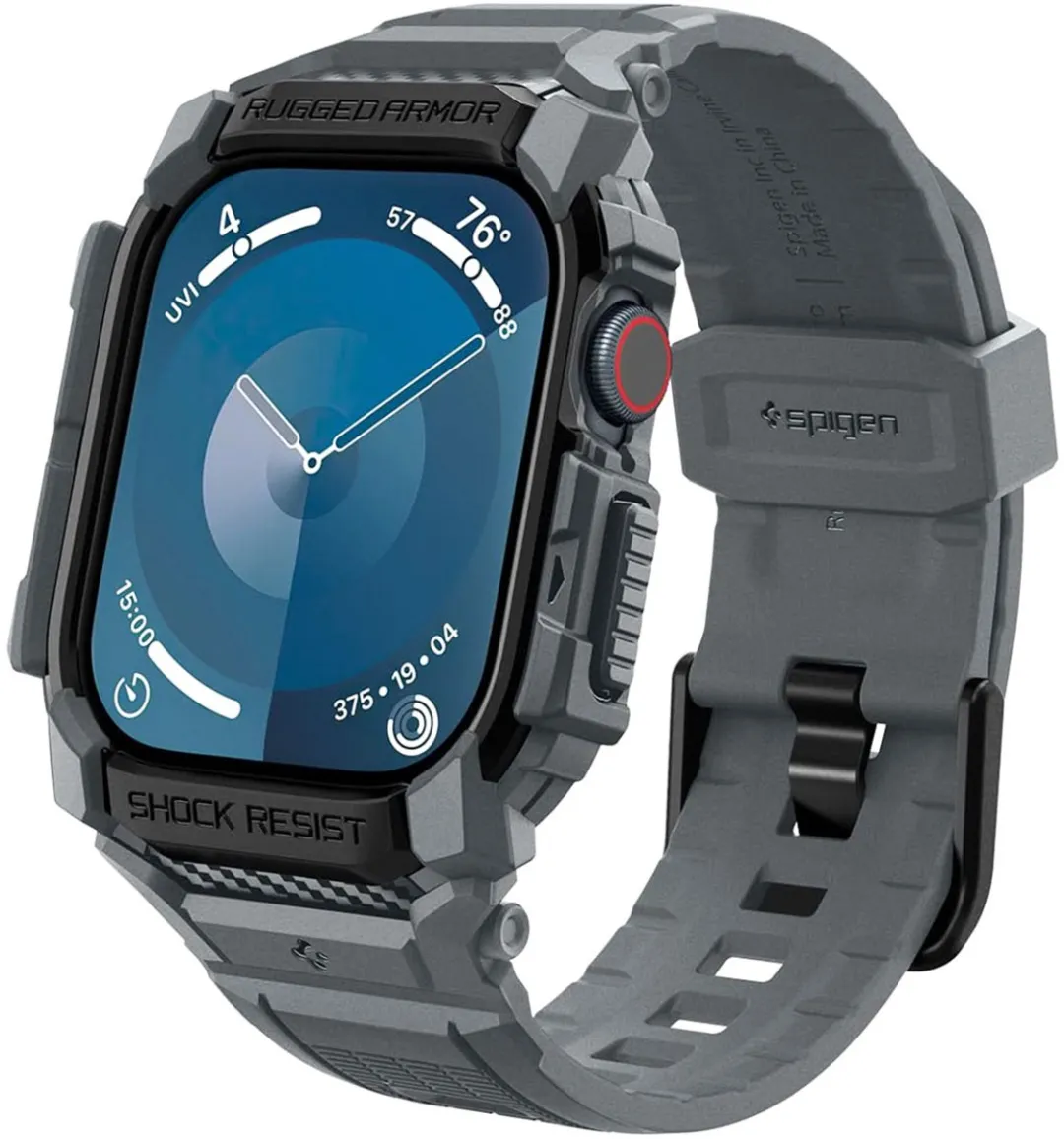 Spigen Rugged Armor Pro Hoes Apple Watch 10/11 46mm - Grijs