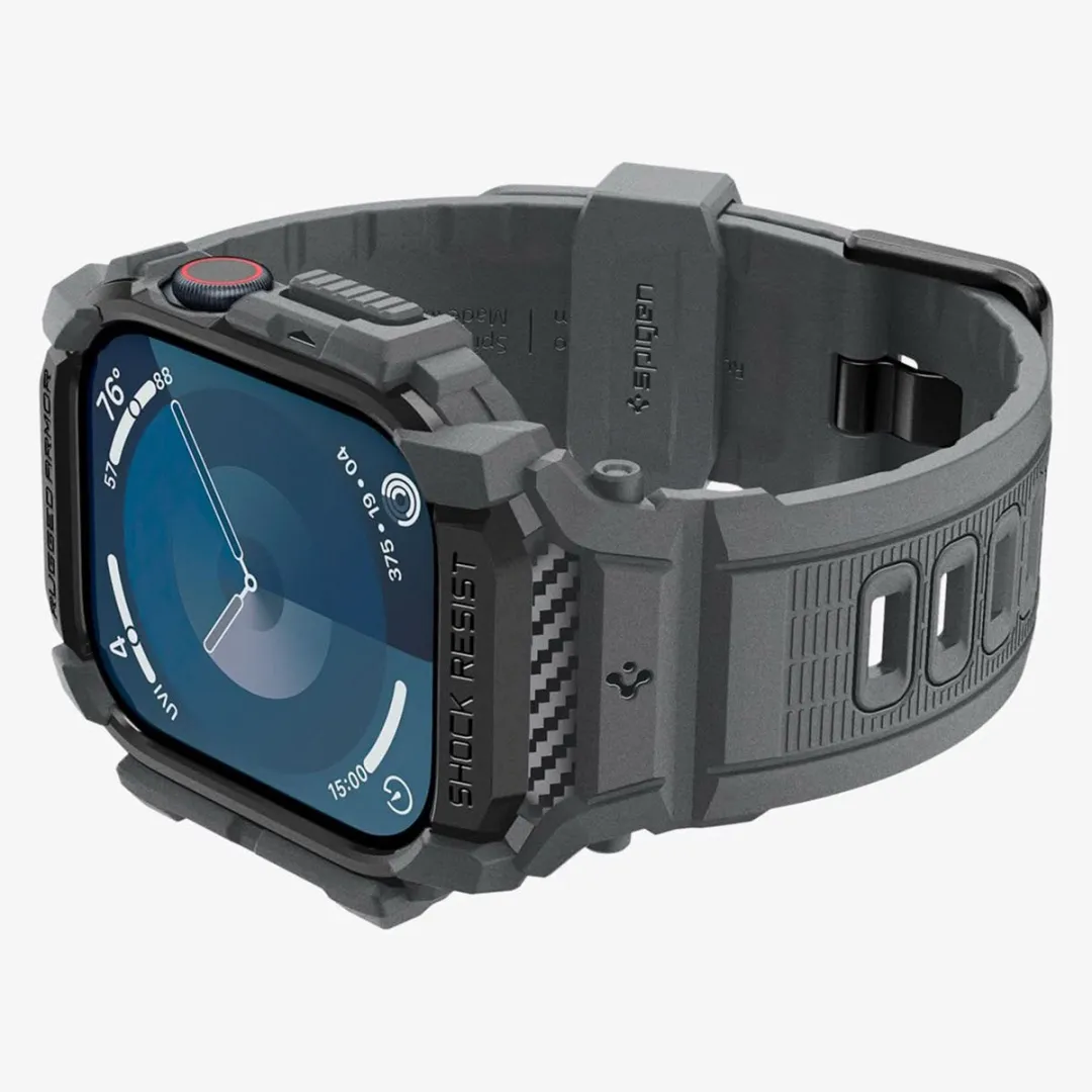Spigen Rugged Armor Pro Hoes Apple Watch 10/11 46mm - Grijs
