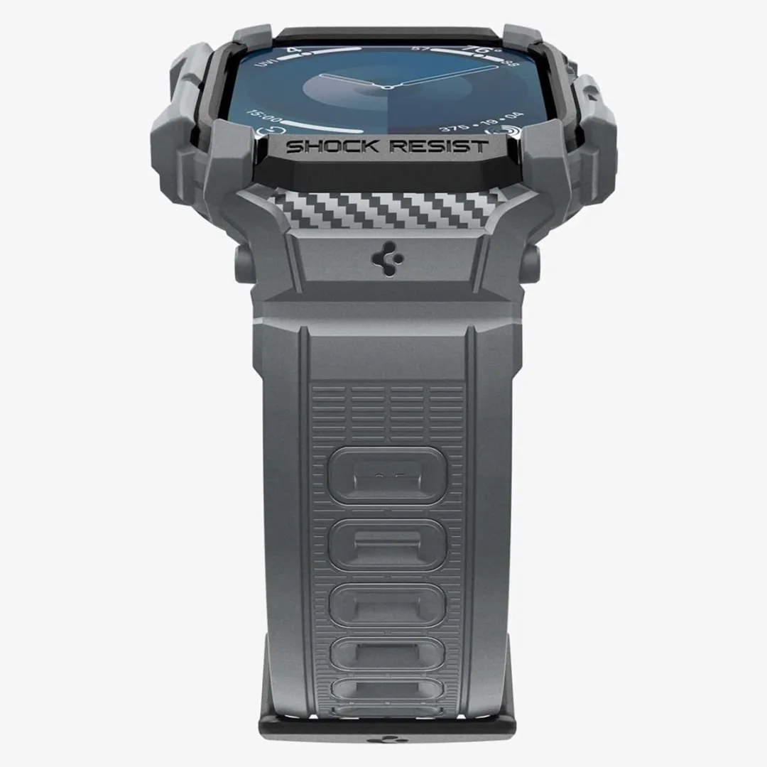 Spigen Rugged Armor Pro Hoes Apple Watch 10/11 46mm - Grijs - afbeelding 6 van 6