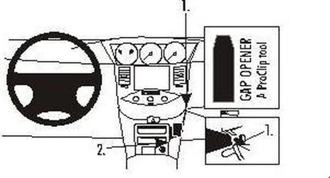 Brodit ProClip 853018 Houder - Zwart - Nissan Primera 2002-2009