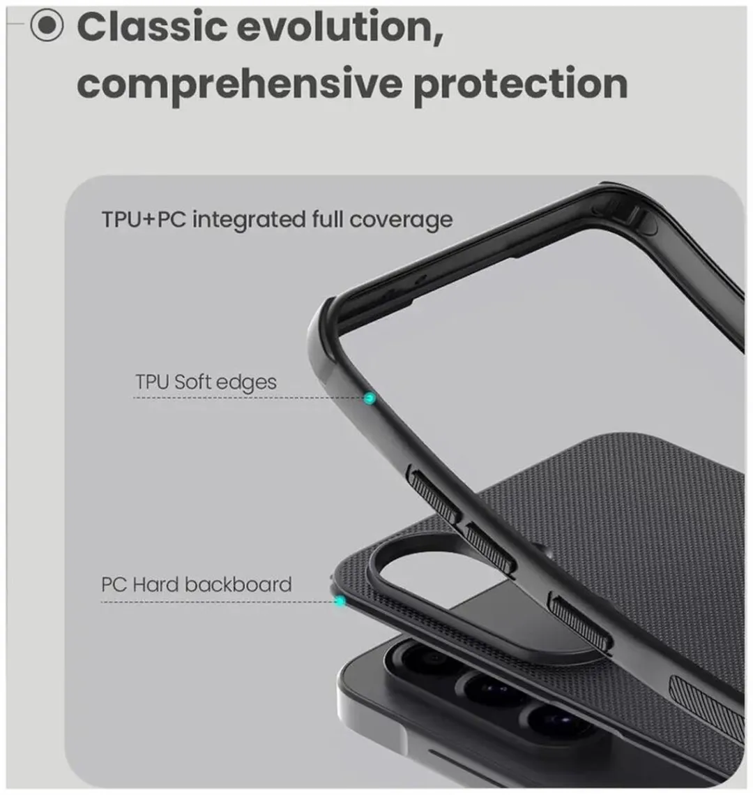 Nillkin Frosted Shield Hoesje Samsung Galaxy A56 - MagSafe - Zwart