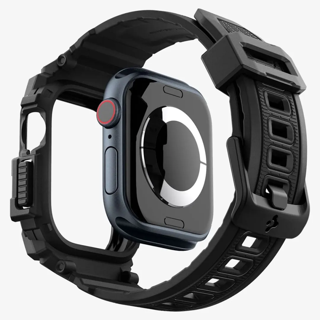 Spigen Rugged Armor Pro Hoes Apple Watch 11/Series 10 46mm - Zwart