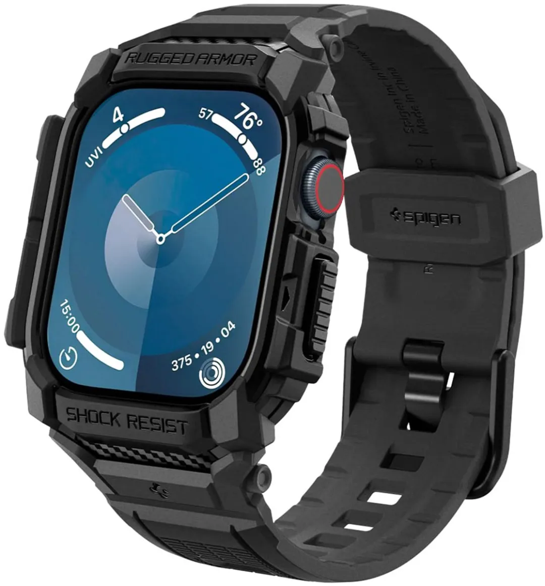 Spigen Rugged Armor Pro Hoes Apple Watch 11/Series 10 46mm - Zwart