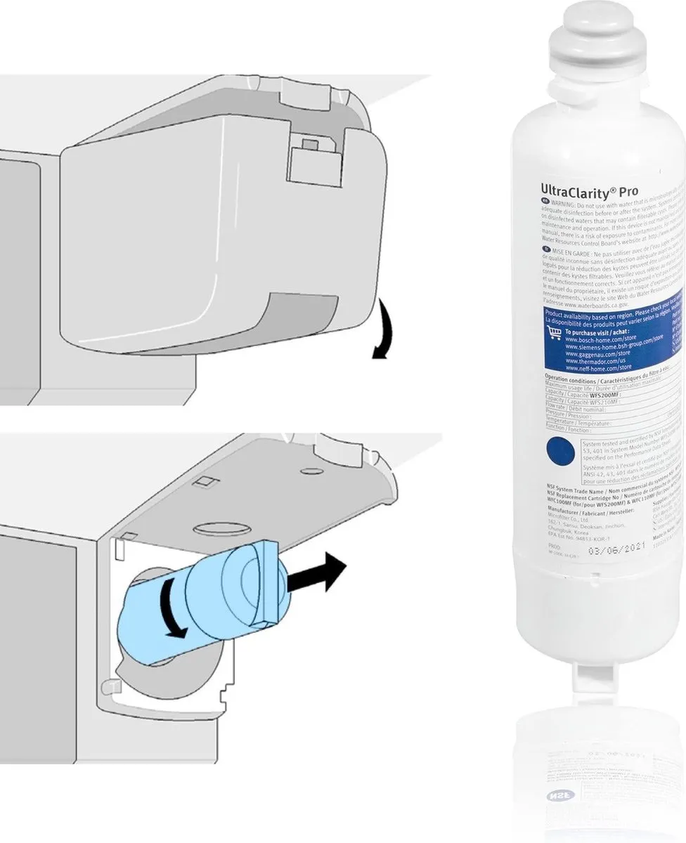 Bosch Waterfilter Ultra Clarity Pro 11032518 - Amerikaanse koelkast
