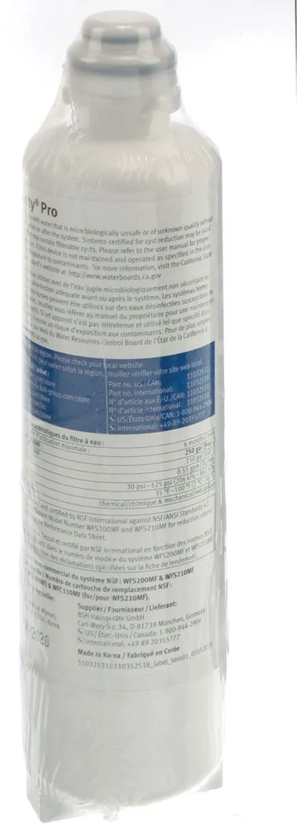 Bosch Waterfilter Ultra Clarity Pro 11032518 - Amerikaanse koelkast