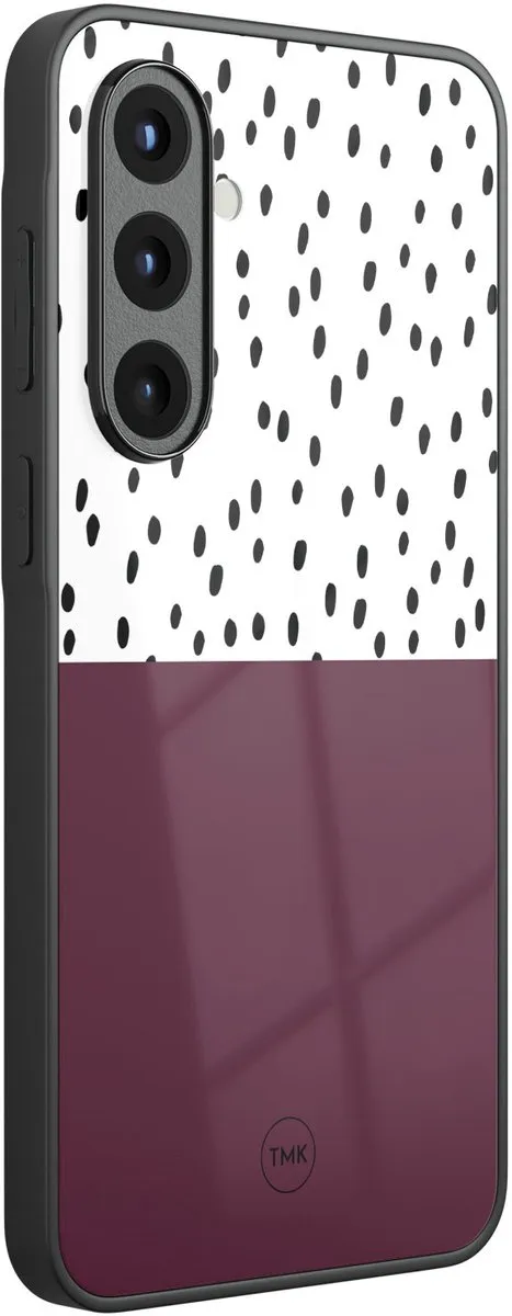 Casevibes Samsung Galaxy A56 Hoesje - Paars Burgundy Dots