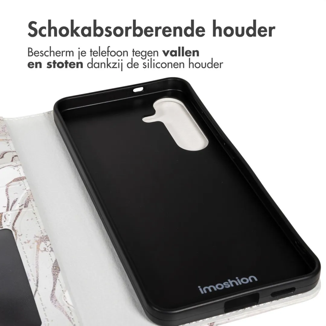 Imoshion Galaxy S25 FE Design Bookcase Hoesje - Sandy Marble
