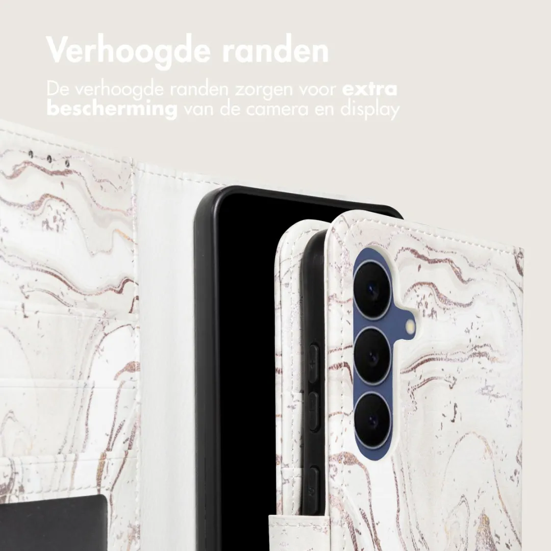 Imoshion Galaxy S25 FE Design Bookcase Hoesje - Sandy Marble