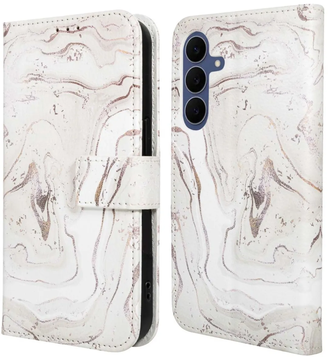 Imoshion Galaxy S25 FE Design Bookcase Hoesje - Sandy Marble