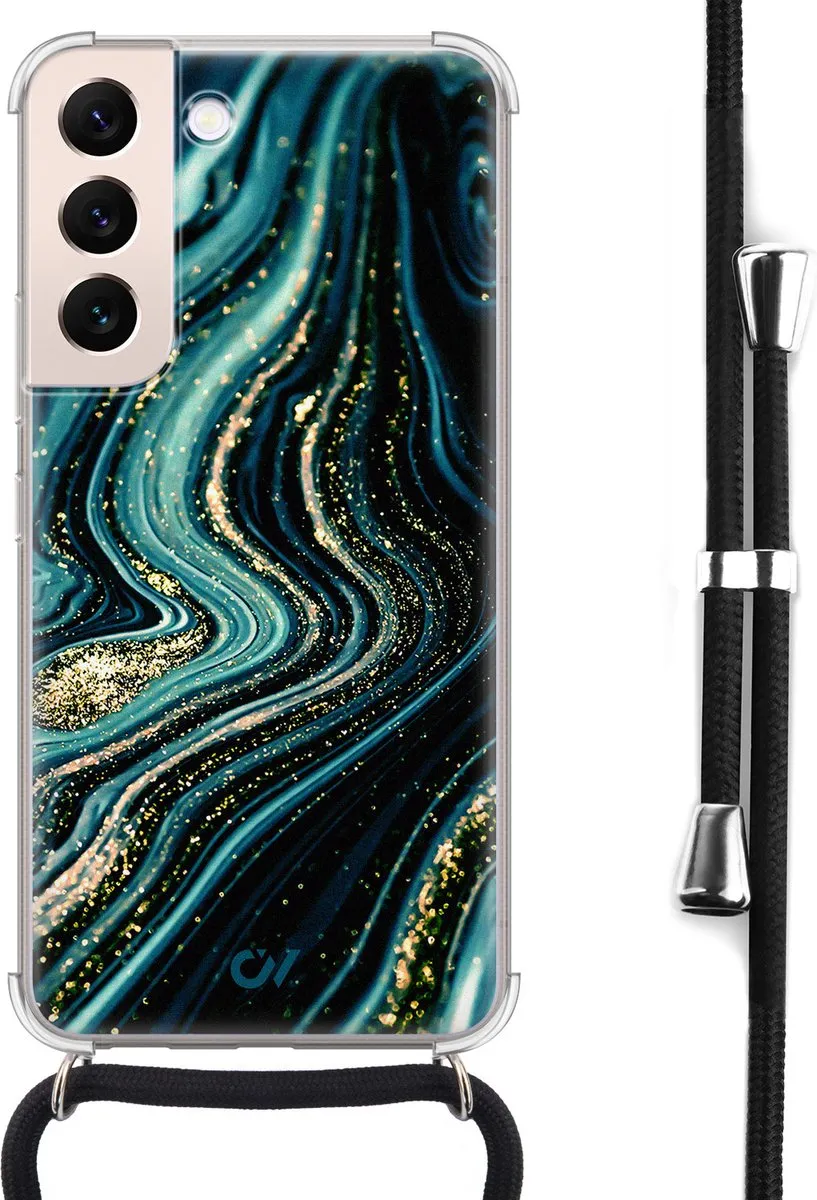 Casevibes Telefoonhoesje S22 Blue Marble Waves
