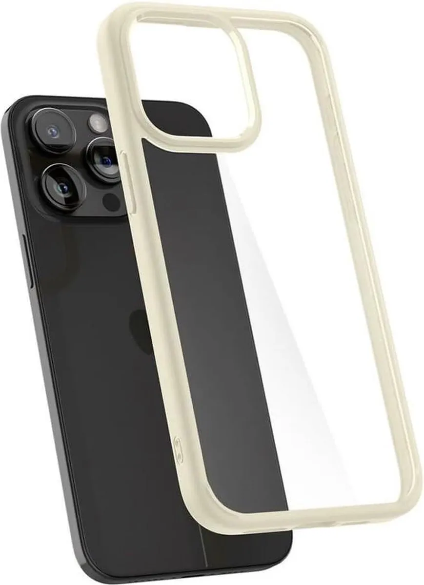 Spigen Crystal Hybrid ACS06448 Hoesje - iPhone 15 Pro Max - Transparant Bruin