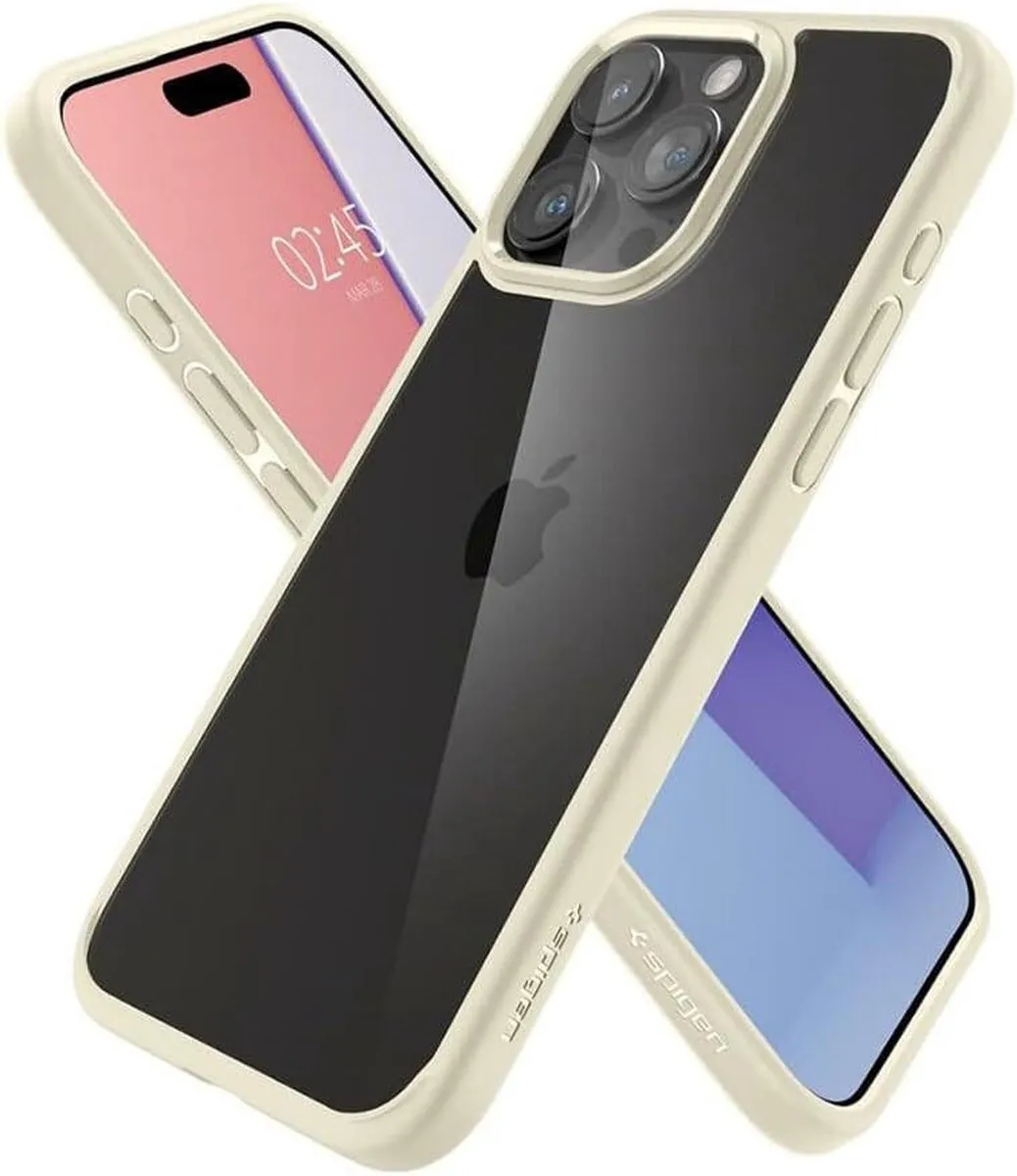 Spigen Crystal Hybrid ACS06448 Hoesje - iPhone 15 Pro Max - Transparant Bruin - afbeelding 6 van 6