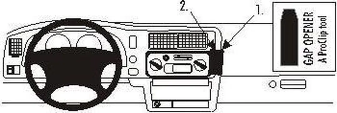 Brodit ProClip 852415 Houder Mitsubishi L200 1997-2005 - Zwart