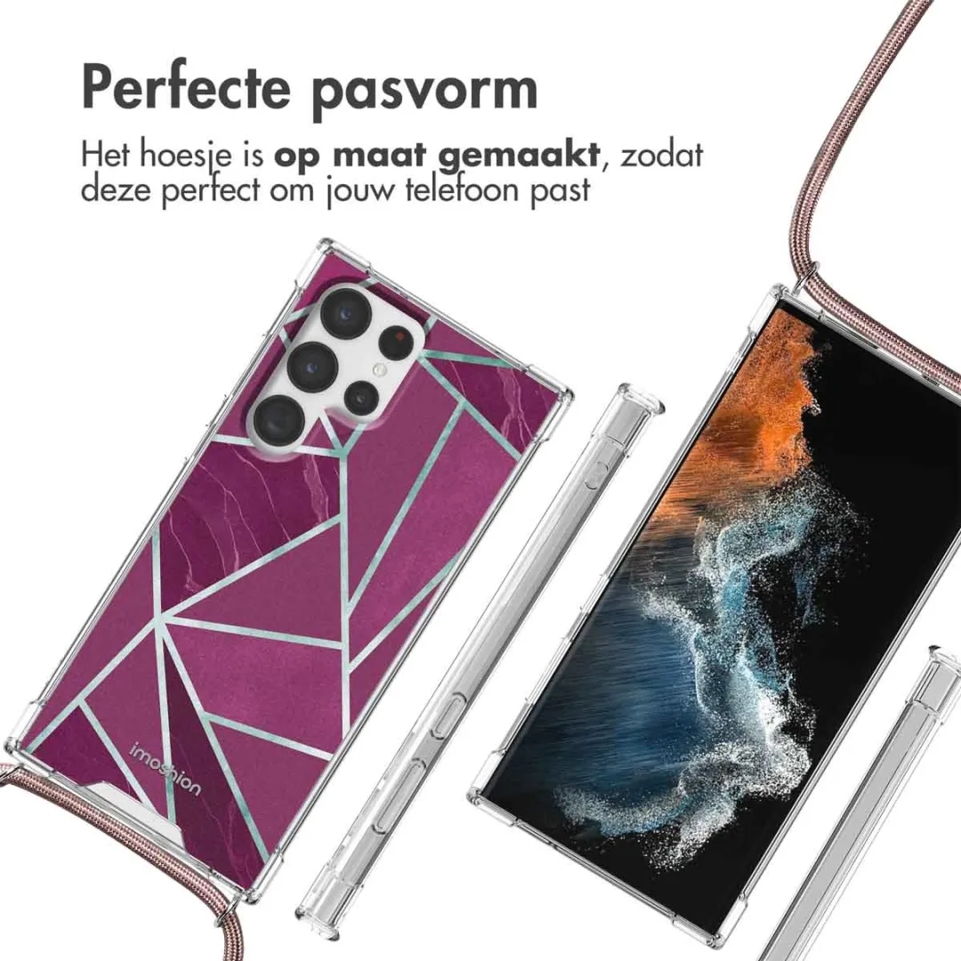 Imoshion Hoesje Samsung Galaxy S22 Ultra Bordeaux Graphic