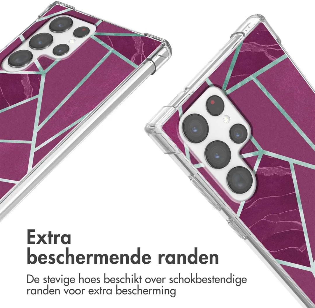 Imoshion Hoesje Samsung Galaxy S22 Ultra Bordeaux Graphic