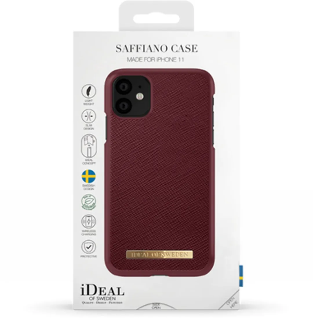iDeal of Sweden iPhone 11 Saffiano Hoesje - Rood