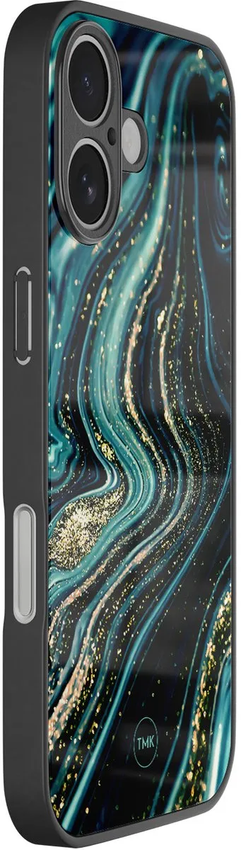 Casevibes iPhone 17 Hoesje - Blauw Marmer - TPU Glossy