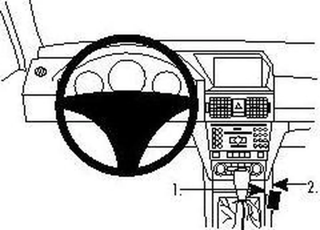 Brodit ProClip 834270 Mercedes GLK-Klasse 2008-2012 Consolehouder - Zwart