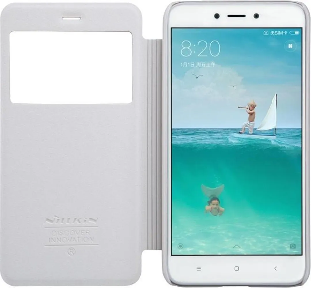 Nillkin New Sparkle S-View Book Case Xiaomi Redmi 4X - Wit