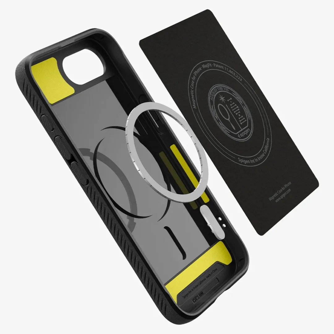 Spigen Rugged Armor MagFit ACS06561 Hoesje - iPhone 16e - Zwart