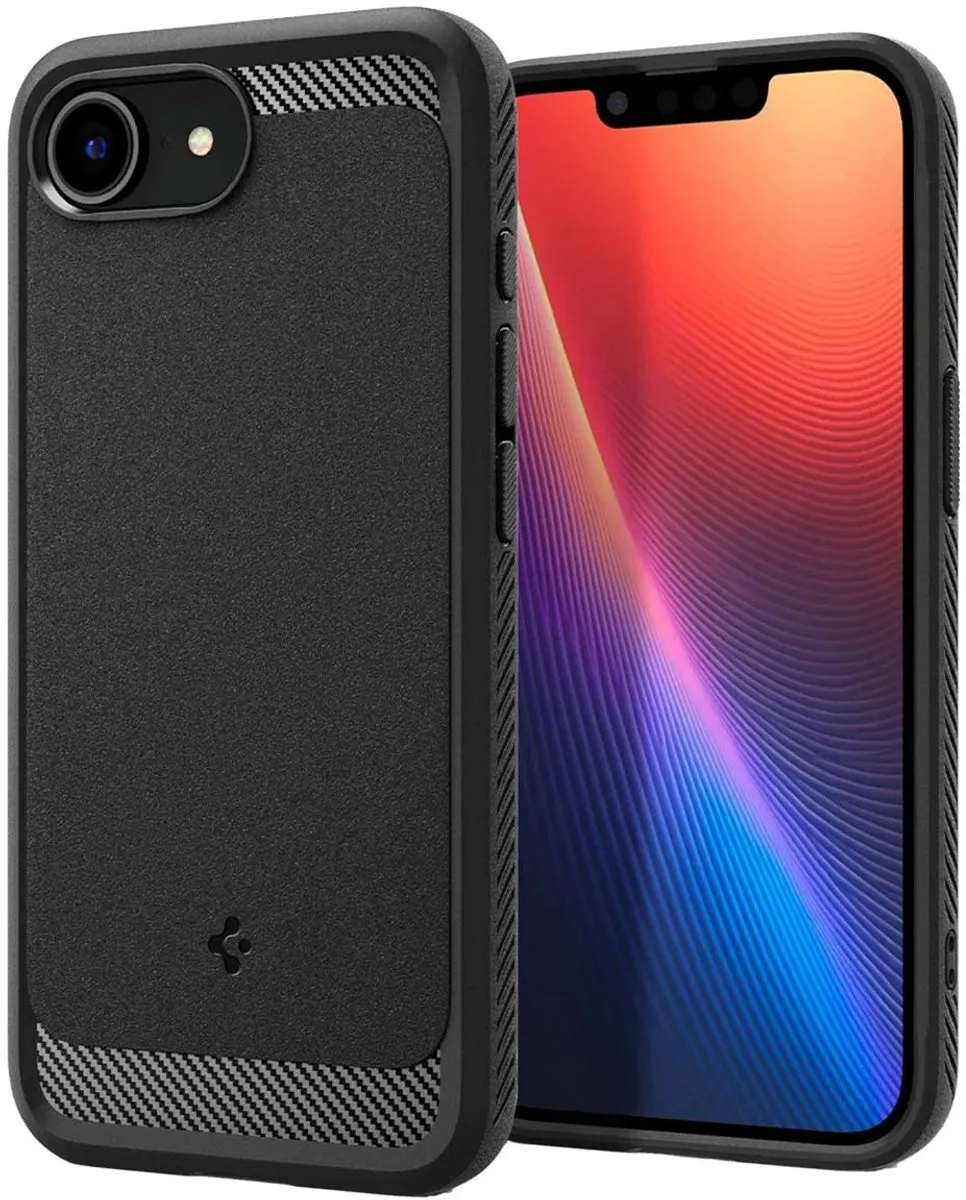 Spigen Rugged Armor MagFit ACS06561 Hoesje - iPhone 16e - Zwart