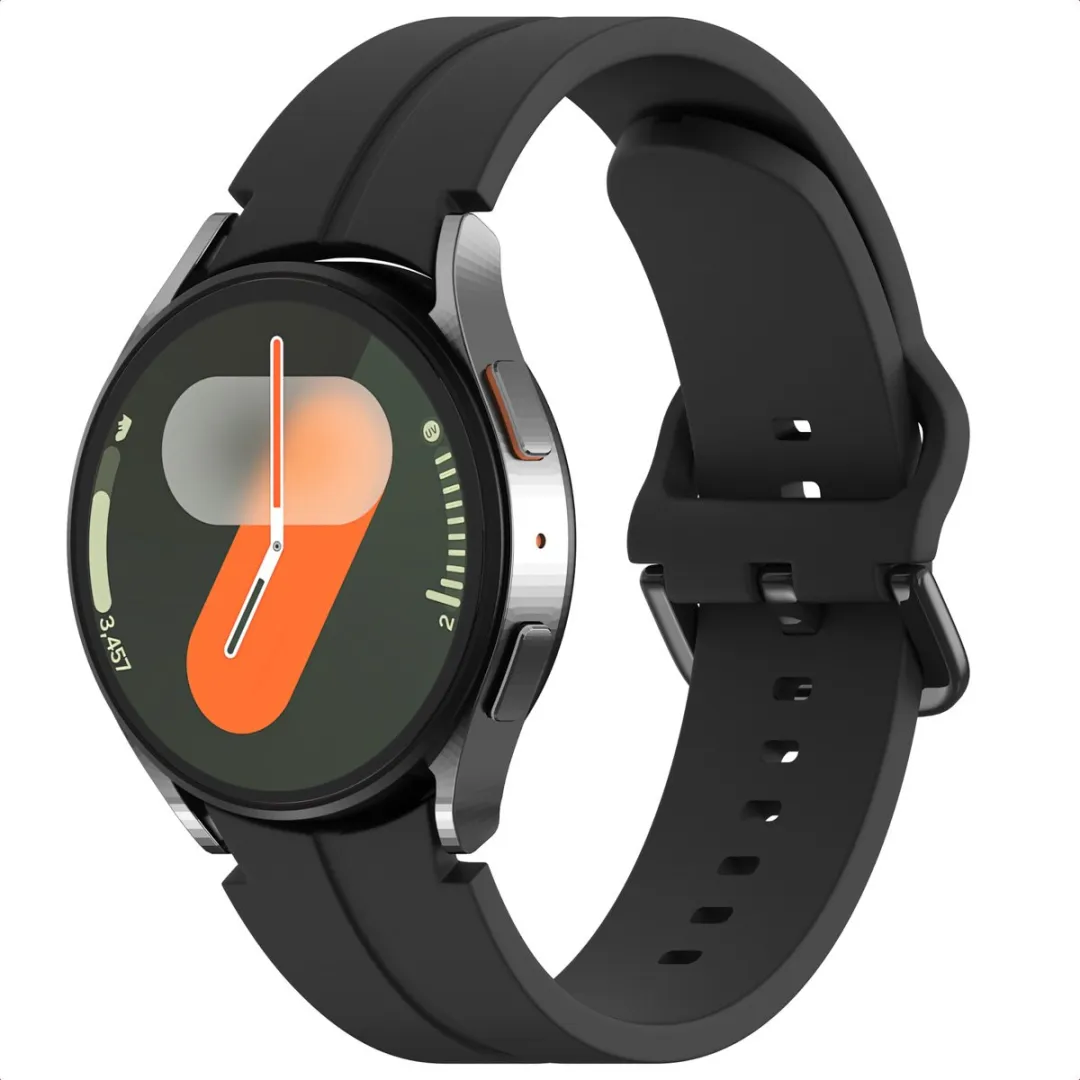 Imoshion Siliconen Bandje Samsung Galaxy Watch 4/5/6/7/FE 20mm - Zwart