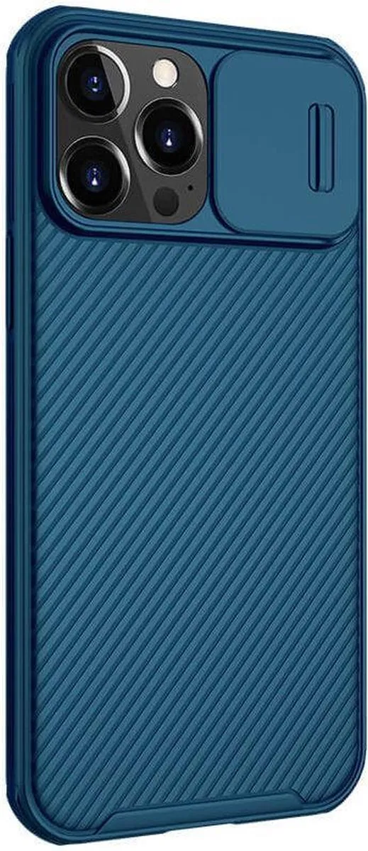 Nillkin CamShield iPhone 13 Pro Max Hoesje - Blauw - afbeelding 3 van 5
