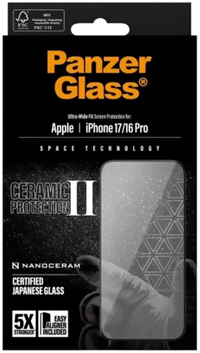 PanzerGlass Ultra Wide Fit iPhone 16 Pro Schermbeschermer - Case Friendly