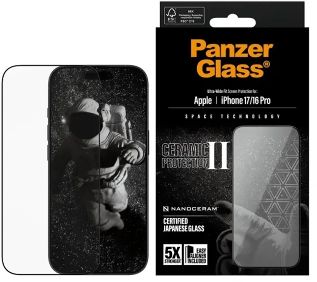 PanzerGlass Ultra Wide Fit iPhone 16 Pro Schermbeschermer