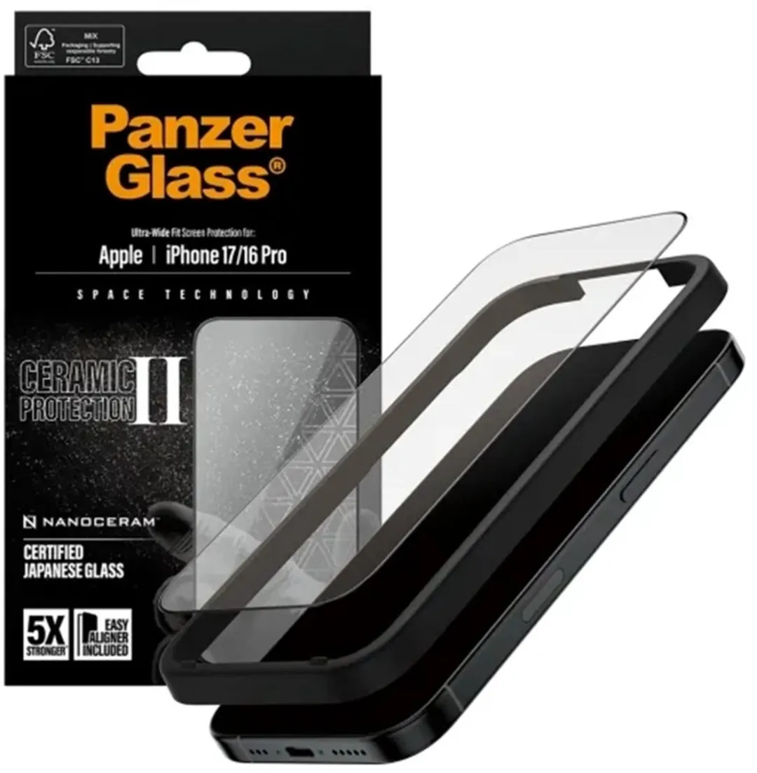 PanzerGlass Ultra Wide Fit iPhone 16 Pro Schermbeschermer - Case Friendly