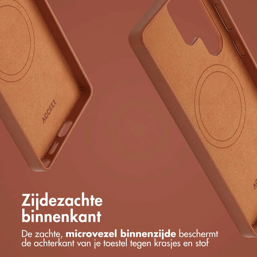 Accezz Hoesje Samsung Galaxy S25 Ultra - Magnetische Ring - Sienna Brown