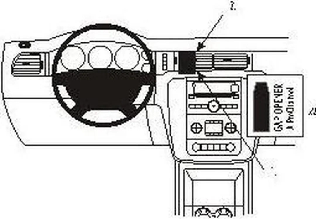 Brodit ProClip 853839 Center Mount Houder - Chevrolet 2007-2014 - Zwart